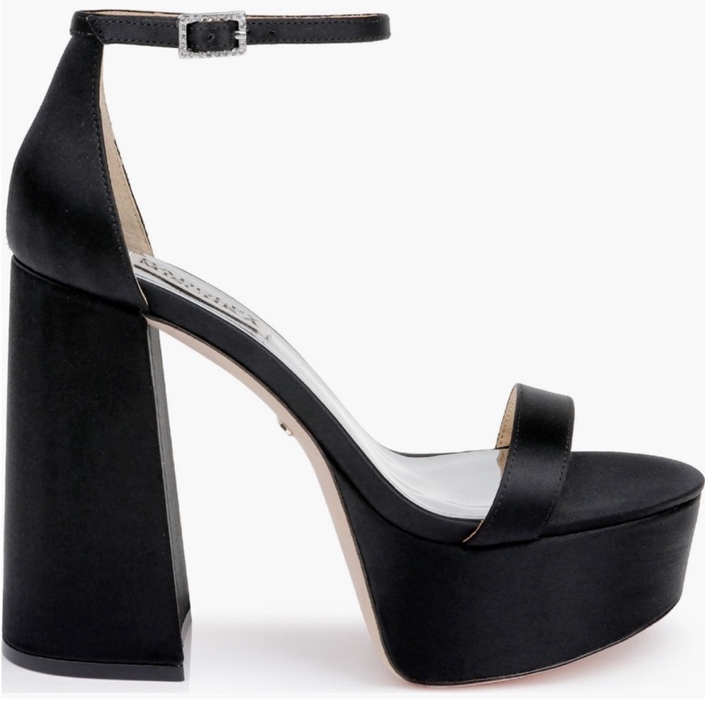 Badgley Mischka Women's Party Platform Block Heel Black size 7 New in Box